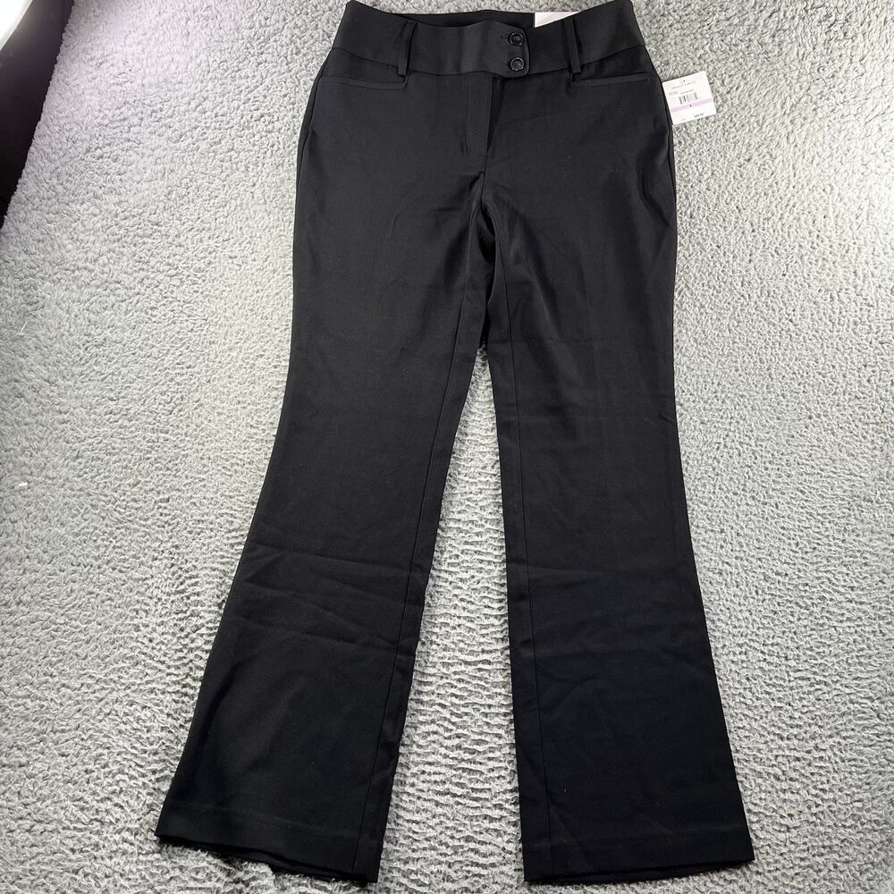Rafaella Curvy Tapered Boot Dress Pants Womens 6 Black Dressy Trouser NWT 32x31